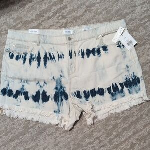 NWT, Tie-Dye Denim Women Shorts